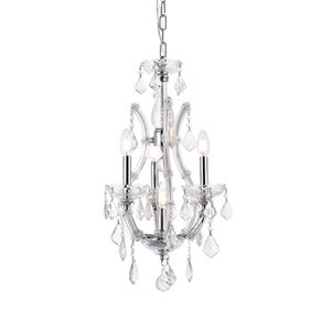 Elegant Lighting Maria Theresa 4 Light Royal Crystal Chandelier