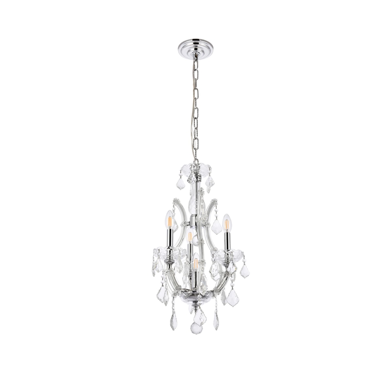 Elegant Lighting Maria Theresa 4 Light Royal Crystal Chandelier