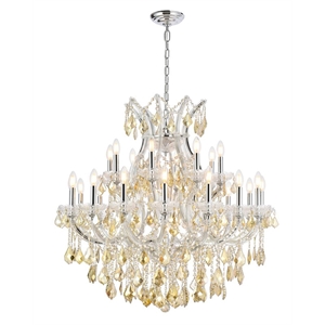Elegant Lighting Maria Theresa 36&quot 24 Light Royal Crystal Chandelier
