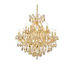 Elegant Lighting Maria Theresa 36&quot 24 Light Royal Crystal Chandelier