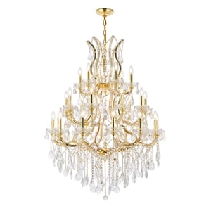 Elegant Lighting Maria Theresa 38&quot 28 Light Royal Crystal Chandelier