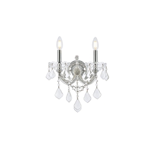 Elegant Lighting Maria Theresa 16&quot 2 Light Royal Crystal Wall Sconce