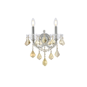Elegant Lighting Maria Theresa 16&quot 2 Light Royal Crystal Wall Sconce