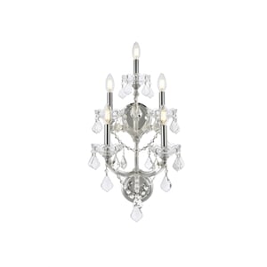 Elegant Lighting Maria Theresa 30&quot 5 Light Royal Crystal Wall Sconce