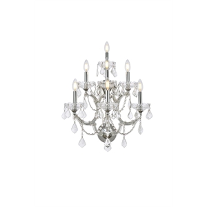 Elegant Lighting Maria Theresa 27&quot 7 Light Royal Crystal Wall Sconce