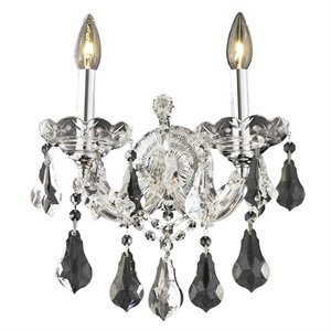 Elegant Lighting Maria Theresa 16&quot 2 Light Royal Crystal Wall Sconce