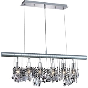 Elegant Lighting Chorus Line 30&quot 6 Light Royal Crystal Chandelier