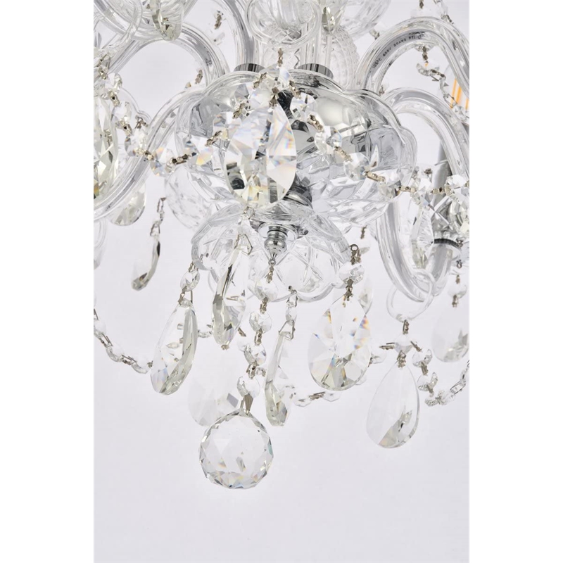Elegant Lighting Princeton 8 Light Royal Crystal Chandelier in Chrome