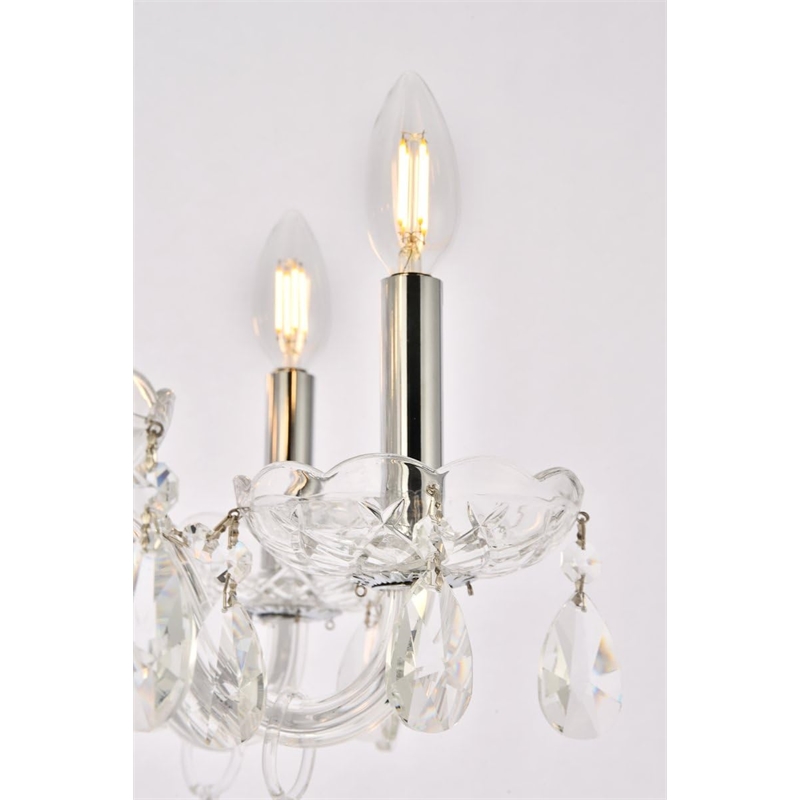 Elegant Lighting Princeton 8 Light Royal Crystal Chandelier in Chrome