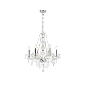Elegant Lighting Verona 24&quot 6 Light Royal Crystal Chandelier