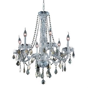 Elegant Lighting Verona 24&quot 6 Light Royal Crystal Chandelier
