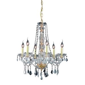 Elegant Lighting Verona 24&quot 6 Light Royal Crystal Chandelier
