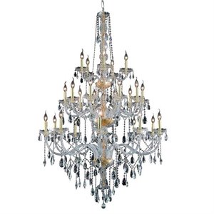Elegant Lighting Verona 43&quot 25 Light Royal Crystal Chandelier