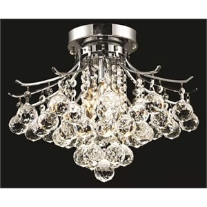 Elegant Lighting Toureg 16&quot 3 Light Royal Crystal Flush Mount
