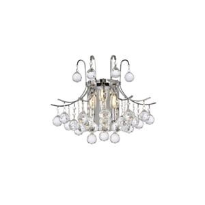 Elegant Lighting Toureg 16&quot 3 Light Royal Crystal Wall Sconce
