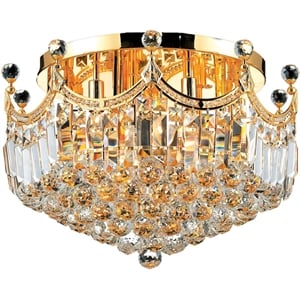 Elegant Lighting Corona 20&quot 9 Light Royal Crystal Flush Mount