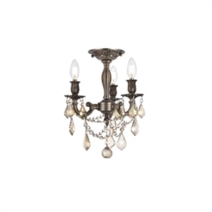 Elegant Lighting Rosalia 13&quot 3 Light Royal Crystal Chandelier