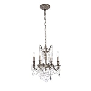 Elegant Lighting Rosalia 17&quot 4 Light Royal Crystal Chandelier