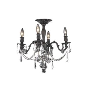 Elegant Lighting Rosalia 17&quot 4 Light Royal Crystal Chandelier
