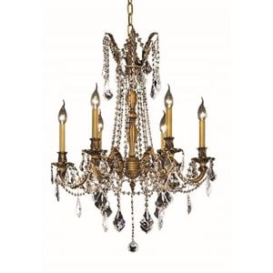 Elegant Lighting Rosalia 23&quot 6 Light Royal Crystal Chandelier