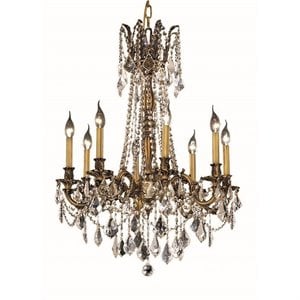 Elegant Lighting Rosalia 24&quot 8 Light Royal Crystal Chandelier