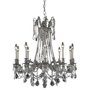 Elegant Lighting Rosalia 28&quot 10 Light Royal Crystal Chandelier