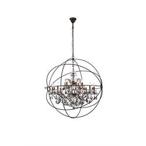 Elegant Lighting Geneva 44&quot 18 Light Royal Crystal Pendant Lamp
