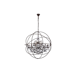 Elegant Lighting Geneva 44&quot 18 Light Royal Crystal Pendant Lamp