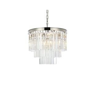 Elegant Lighting Sydney 20&quot 6 Light Royal Crystal Chandelier