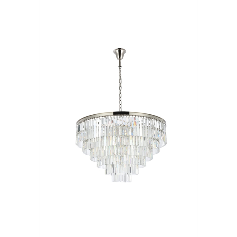 Elegant Lighting Sydney 10-Light Royal Crystal Chandelier in Matte Black