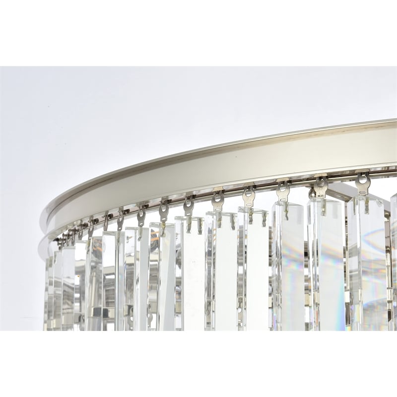Elegant Lighting Sydney 10-Light Royal Crystal Chandelier in Matte Black