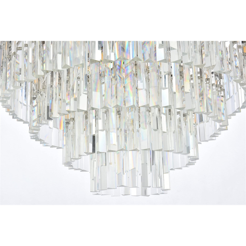 Elegant Lighting Sydney 10-Light Royal Crystal Chandelier in Matte Black