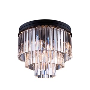 Elegant Lighting Sydney 20&quot 9 Light Royal Crystal Flush Mount