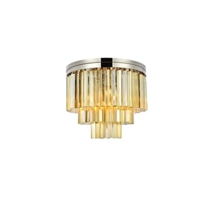 Elegant Lighting Sydney 20&quot 9 Light Royal Crystal Flush Mount