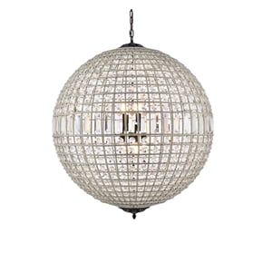 Elegant Lighting Olivia 36&quot 8 Light Royal Crystal Pendant Lamp