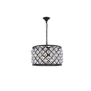 Elegant Lighting Madison 20&quot 6 Light Royal Crystal Pendant Lamp