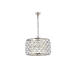 Elegant Lighting Madison 20&quot 6 Light Royal Crystal Pendant Lamp