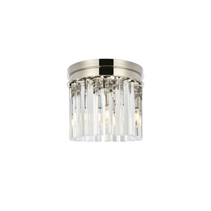 Elegant Lighting Sydney 12&quot 3 Light Royal Crystal Flush Mount