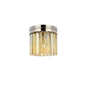 Elegant Lighting Sydney 12&quot 3 Light Royal Crystal Flush Mount