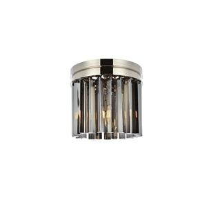 Elegant Lighting Sydney 12&quot 3 Light Royal Crystal Flush Mount