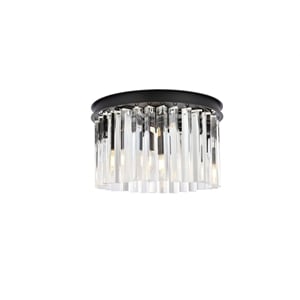 Elegant Lighting Sydney 16&quot 3 Light Royal Crystal Flush Mount