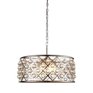 Elegant Lighting Madison 25&quot 6 Light Royal Crystal Pendant Lamp