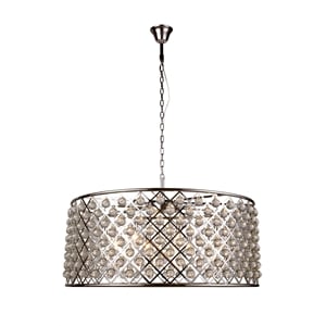Elegant Lighting Madison 44&quot 10 Light Royal Crystal Pendant Lamp