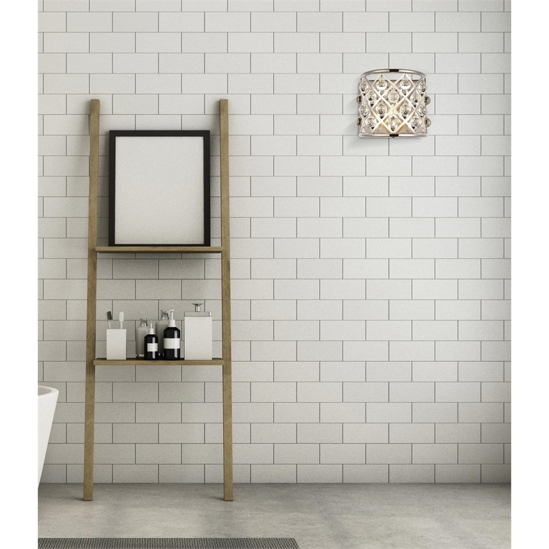 Elegant Lighting Madison Royal Crystal Wall Sconce in Polished Nickel