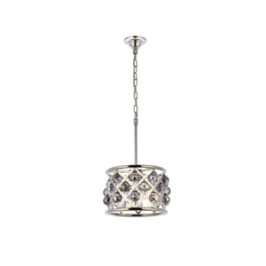 Elegant Lighting Madison 12&quot 3 Light Royal Crystal Pendant Lamp