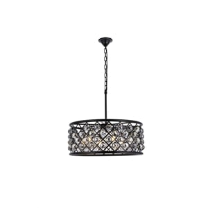 Elegant Lighting Madison 25&quot 6 Light Royal Crystal Pendant Lamp