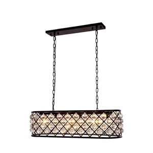 Elegant Lighting Madison 13&quot 6 Light Royal Crystal Pendant Lamp