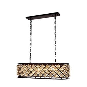 Elegant Lighting Madison 13&quot 6 Light Royal Crystal Pendant Lamp