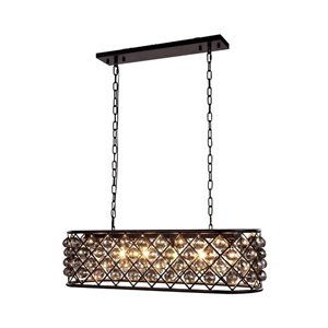 Elegant Lighting Madison 13&quot 6 Light Royal Crystal Pendant Lamp