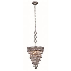 Elegant Lighting Nordic 13&quot 3 Light Royal Crystal Pendant Lamp
